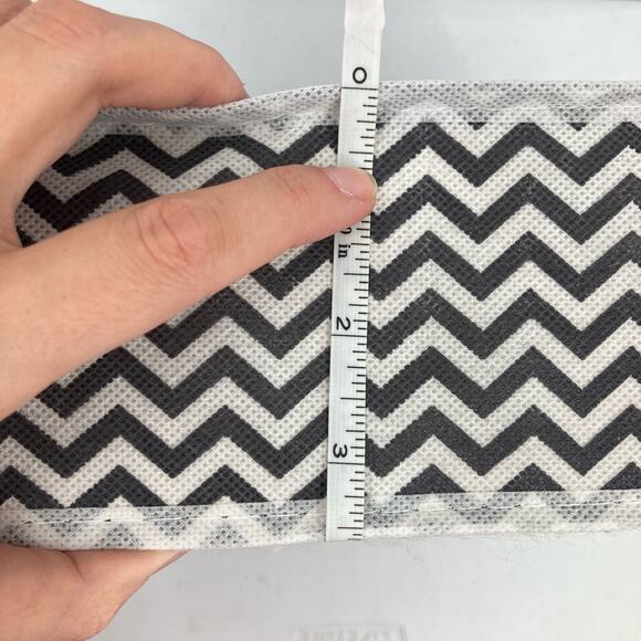 Joyoldelf Gray White Chevron Drawer Divider Collapsible Closet Cabinet Organizer - Picture 6 of 8